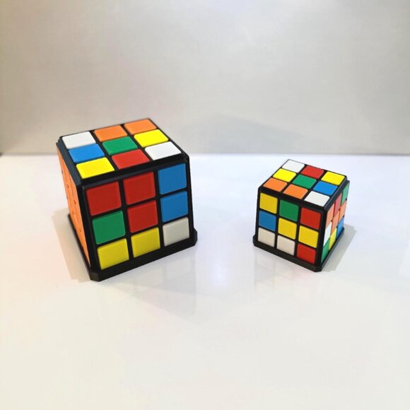 3D Printed Puzzle Cube Stash Box D&D Gift Set Solved & Unsolved 2" & 3" - Picture 6 of 10